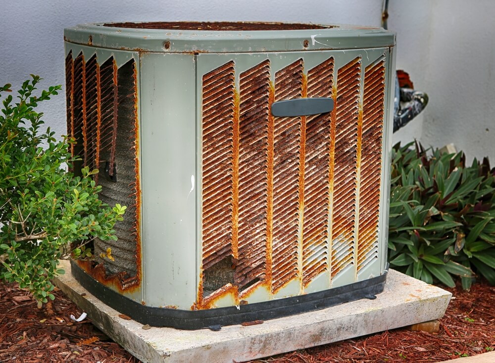 How much does it cost to replace an old AC. Rusty old AC