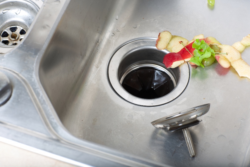 food waste left in sink